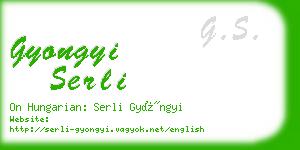 gyongyi serli business card